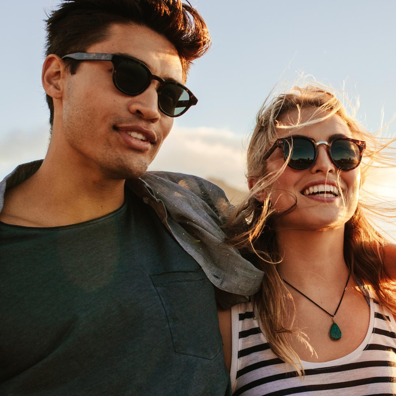 Find your perfect fit at Alta Abington a man and woman wearing sunglasses