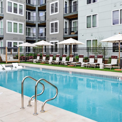 Pool in a courtyard